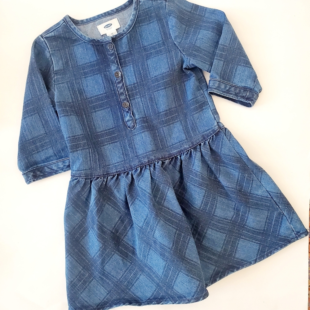 3/$25 Old Navy plaid denim a line dress